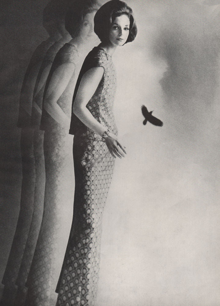 Women's fashion.. BRITISH VOGUE 1963 old vintage print picture